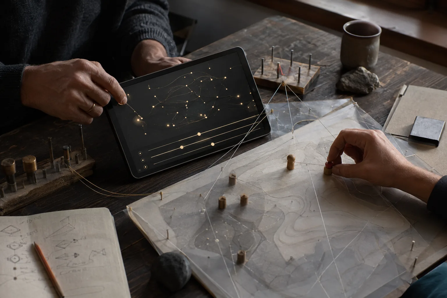 Custom interactive I·V·O field instrument combining a digital interface with a physical prototype