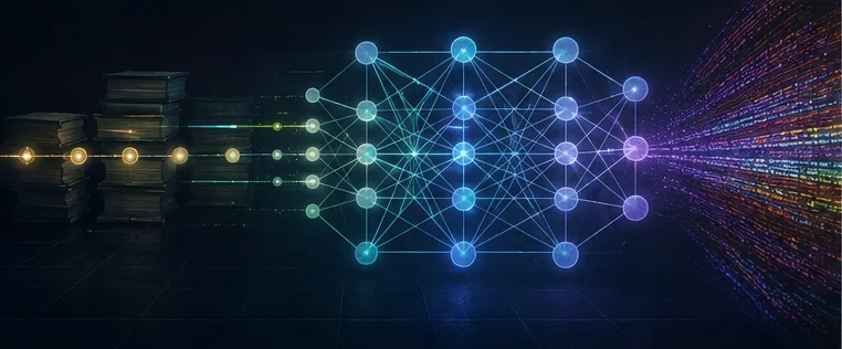Books transformed through an attention network into parallel language relations